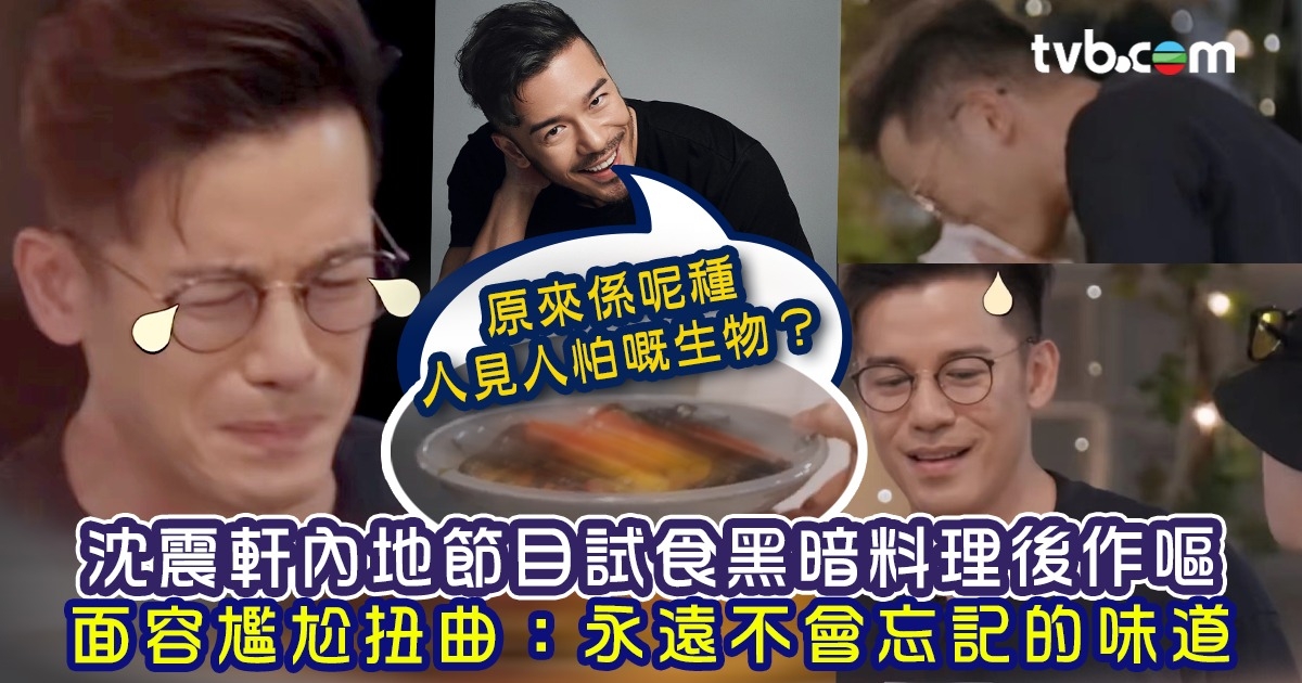 沈震軒內地節目試食黑暗料理後作嘔 面容尷尬扭曲:永遠不會忘記的味道 | TVB 無綫電視
