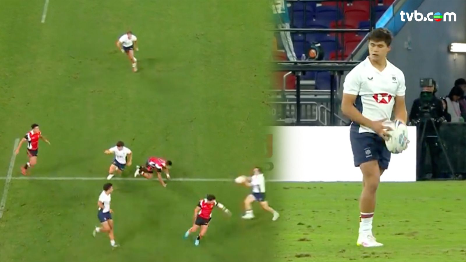 全運會7人制橄欖球｜七人欖球港隊男子A組贏山東24-12 再以50-0橫掃天津| TVB 無綫電視